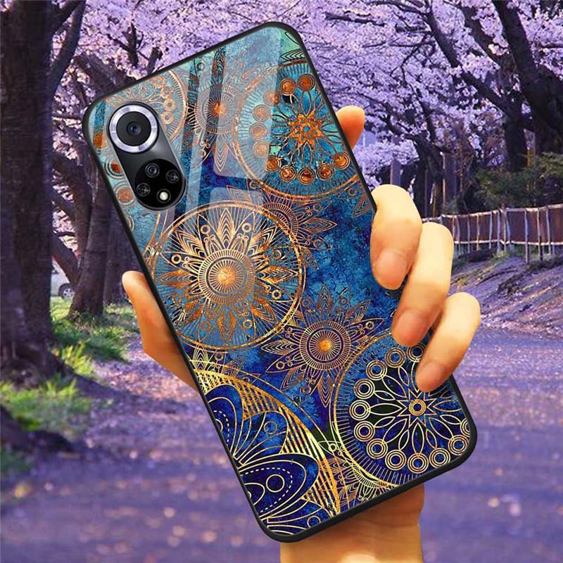 Чехол для Honor 50 Pro Закаленное Стекло Звездный Мрамор Жесткая Задняя Крышка для Телефона Huawei Honor 50 Чехлы Honor50 Защитные