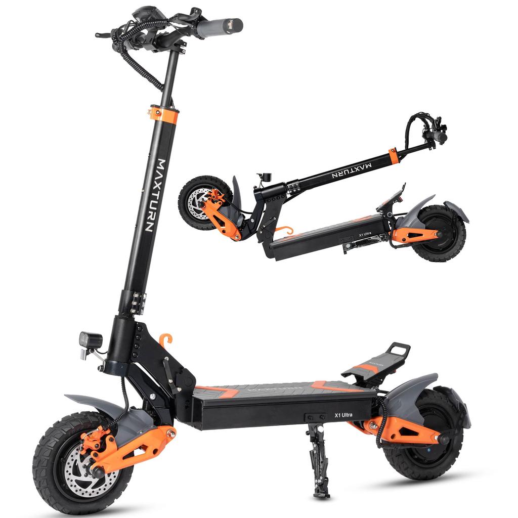MAXTURN X1 Ultra All-Terrain Electric Scooter For Adult 48V20.8Ah Battery 1100W Motor 75KM Range 55KM/H Top Speed Off-road Tires E-Scooter