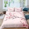 Cherry Blossoms Duvet Cover King/Queen Size,Japanese Sakura Tree Pink Floral Spring Vintage Cultural Bedding Set for Women Girls