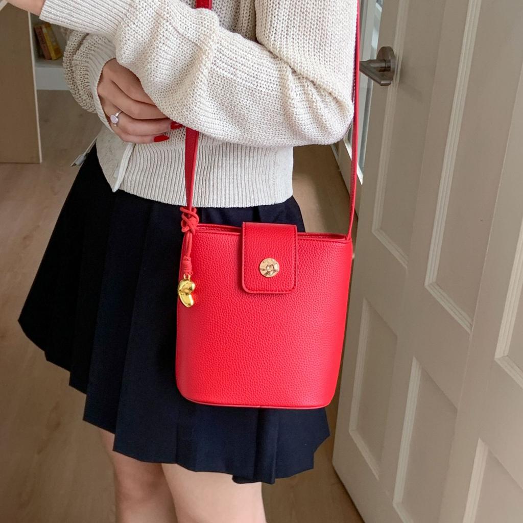 Ретро нишевая текстура сумка для мобильного телефона женская 2025 новая модная сумка-ведро для выхода в свет зарубежный стиль инс сумка через плечо мессенджер