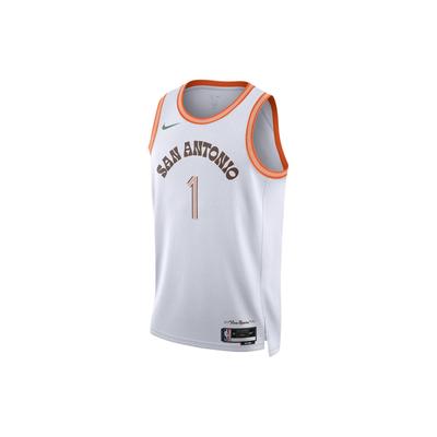 Dri-FIT NBA Wembanyama 1 Spurs 23-24 City Edition SW Джерси баскетбольная удобная майка без рукавов с круглым вырезом мужская майка белая DX8519-102