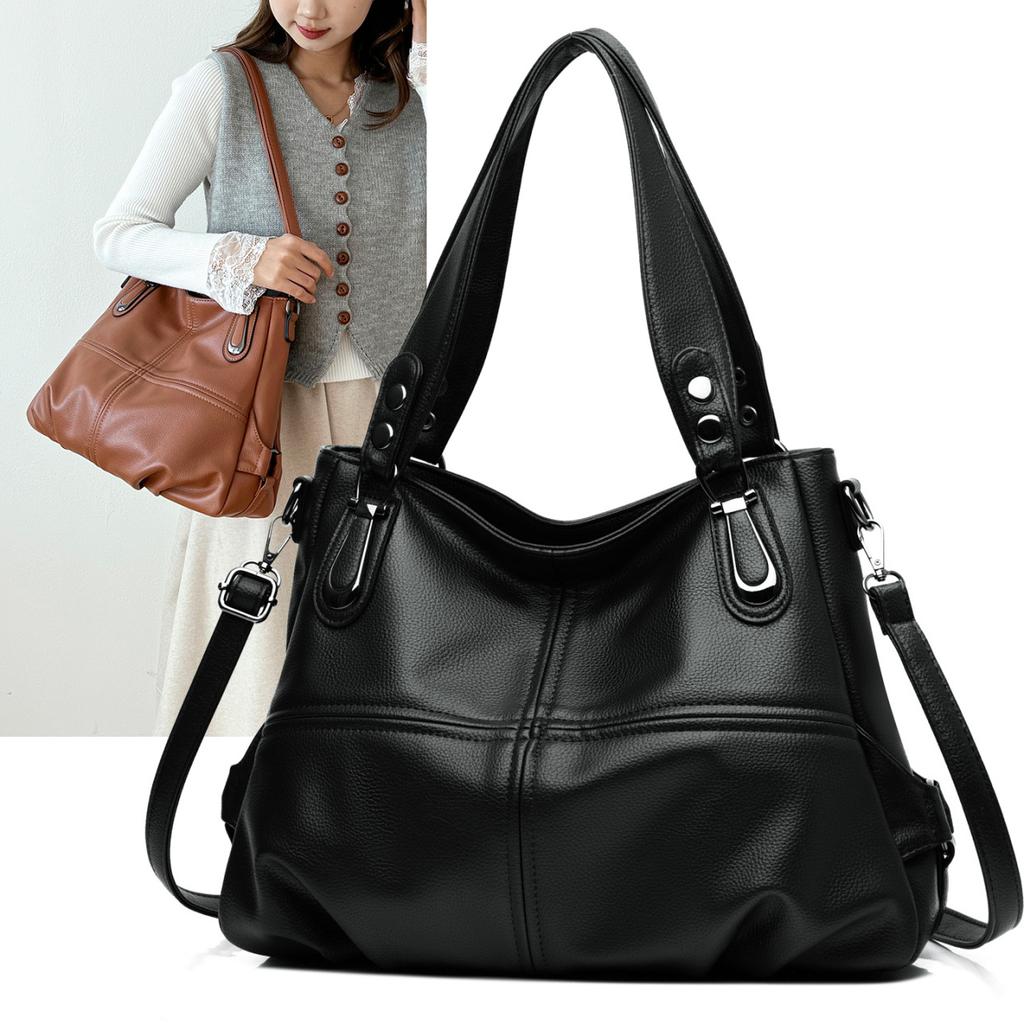 Retro women's shoulder bag new casual large-capacity portable tote bag versatile practical commuter messenger bag