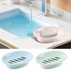 Soap Dish with Drain Spout Integrated Drainage Design Bar Soap Holder Soap Box Soap Case Holder for Bathroom & Kitchen