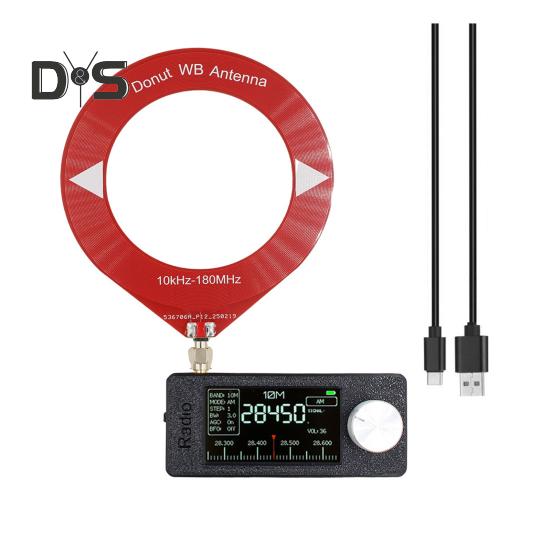 Портативное мини-радио 0,5-108 МГц с 1,9-дюймовым IPS-экраном, карманное мини-радио LSB/USB/AM/FM, вседиапазонный радиоприемник с антенной