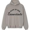 Fear of God Essentials Худи 90-х Выцветшая Печать Унисекс Топы Серый 192SP264463F