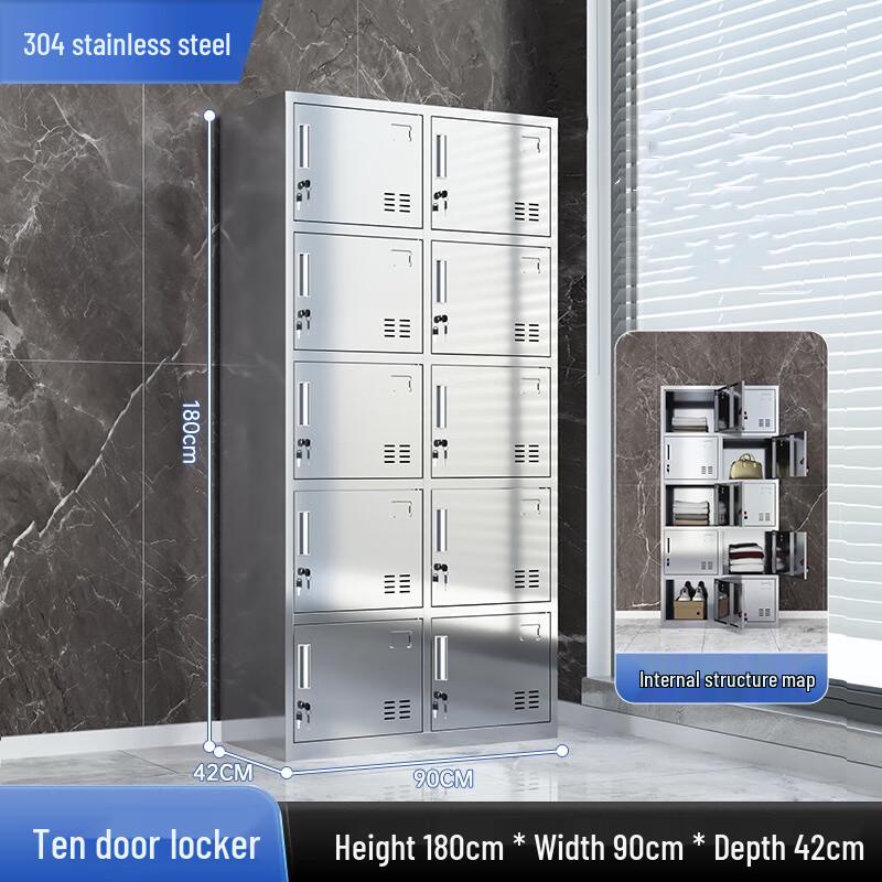 Longjian 304 Stainless Steel 10-Door Locker