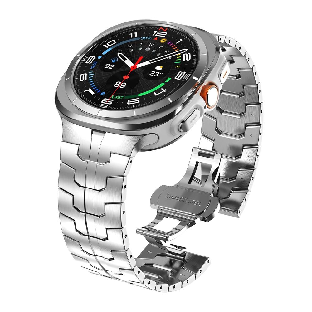 Металлический бронированный ремешок для Samsung Galaxy Watch 8 classic 46мм 44мм 40мм Браслет из нержавеющей стали ремешок pulseira Band для Galaxy Watch 8