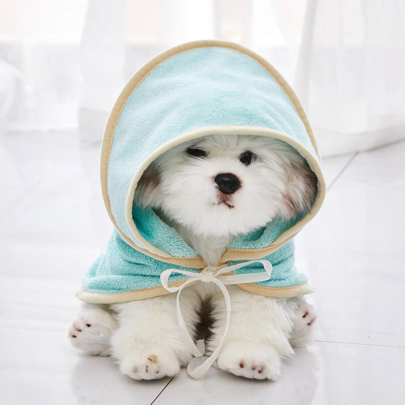 Dog Bathrobe Microfiber Quick Drying Bathrobe Bath Towels for Small Medium Large Dog Cats Pet Clothes Coat Towel Dog Accessories
