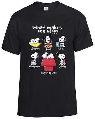 What Makes Me Happy Tshirt Mens Funny Coffee Food Sleeping Games Tee Top