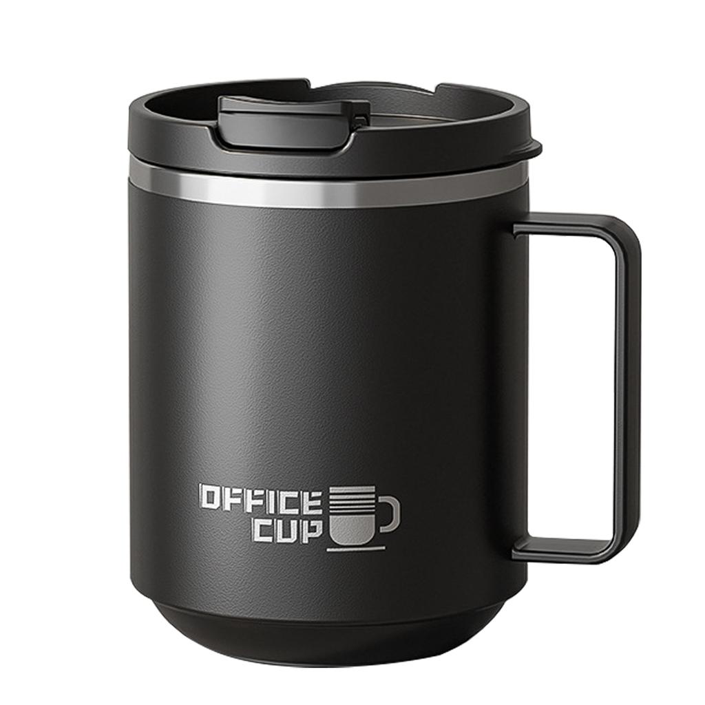 Кружка для кофе из нержавеющей стали 304 с двойными стенками, с ручкой, портативная, герметичная, для воды, большой вместимости, для питья