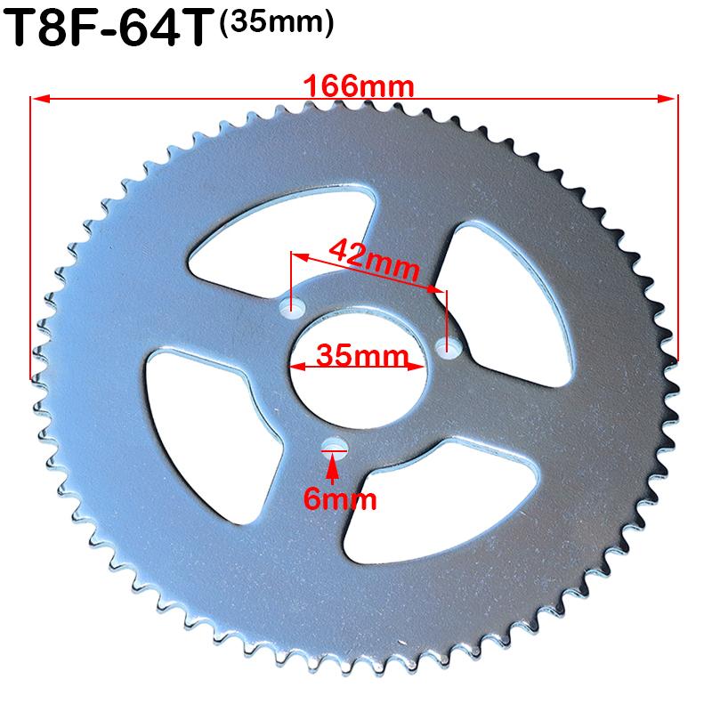 38 44 54 58 64 74 Tooth T8F 29MM 35MM 54MM Rear Sprocket for Mini Moto ATV Quad Dirt Pit Pocket Bike Cross 47cc 49cc Accessories