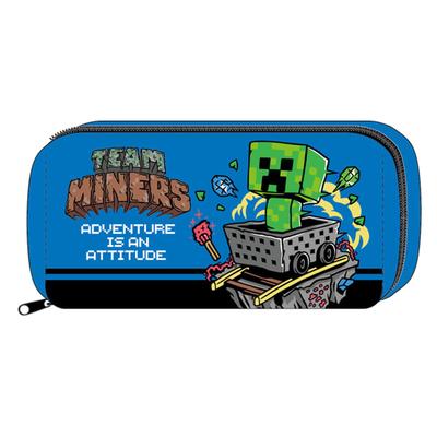 K-Company Квадратная косметичка Minecraft, Синяя, MCT-SQP-BL, В8.5 x Ш17.5 x Г8.3см