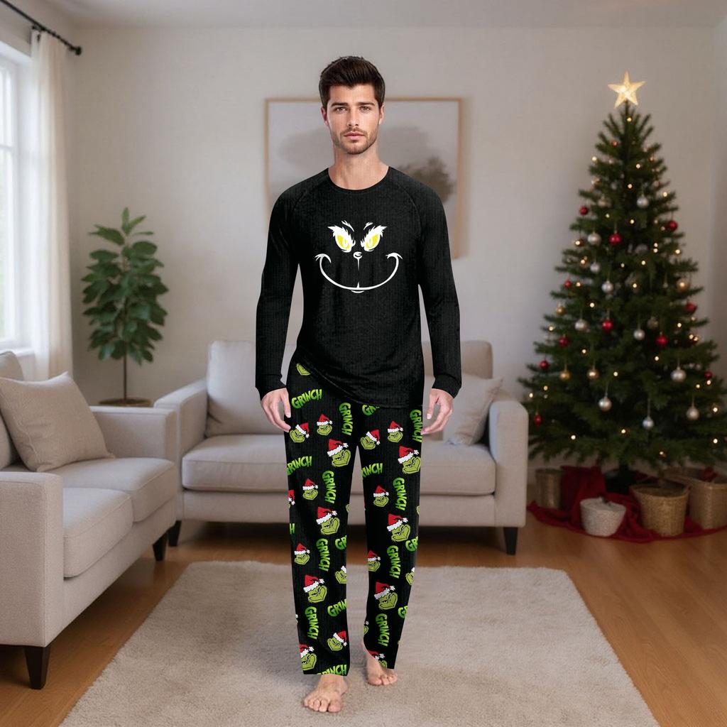 Комплект из топа и брюк с рождественскими принтами для всей семьи Одинаковые комплекты для всей семьи