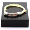 Stones and Minerals. Raw Multicolor Tourmaline Bracelet. Beige.