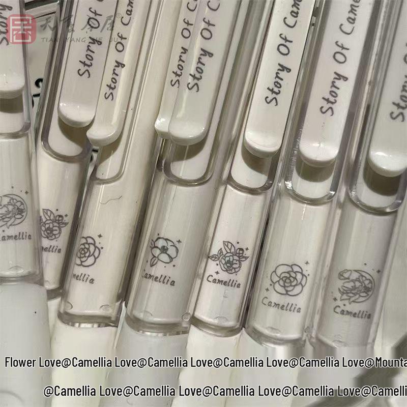Минималистичная Гелевая Ручка Camellia Love, Быстросохнущая, 0,5 мм, Черная, для Студентов и Экзаменов