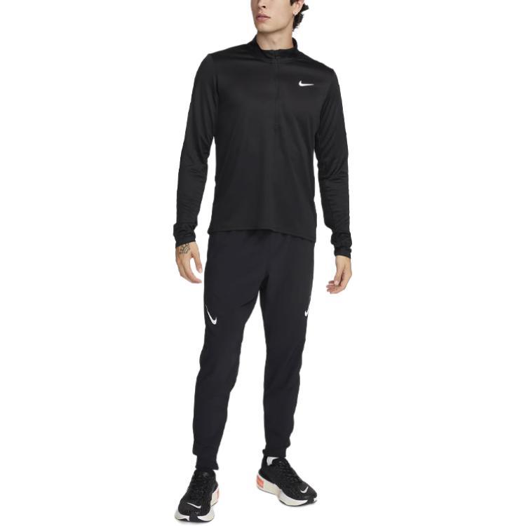 Nike Aeroswift Логотип Шнурок Беговые штаны Мужские низ Черный FN3361-010