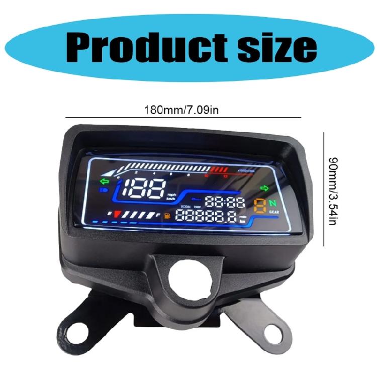Motorcycle Dashboard LCD Digital Gauge Panel Instrument Cluster 12V Speed Odometer Enhanced Visibility for CG125 CG150