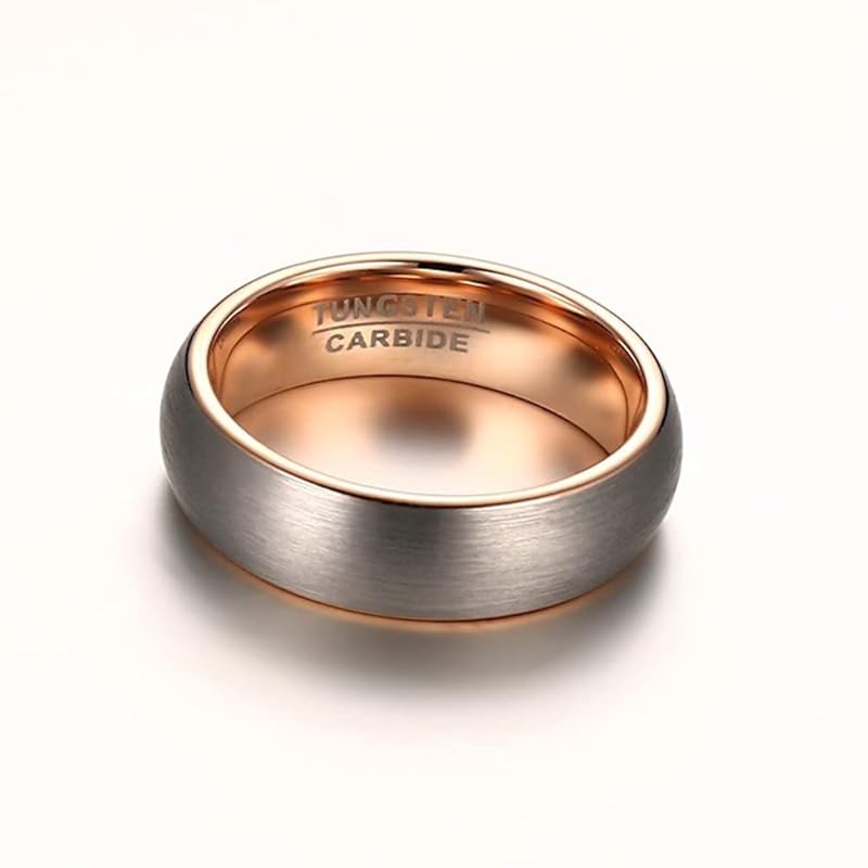 [Rockyu] аксессуары вольфрамовое кольцо розовое золото мужское кольцо Популярность простой Матовая отделка