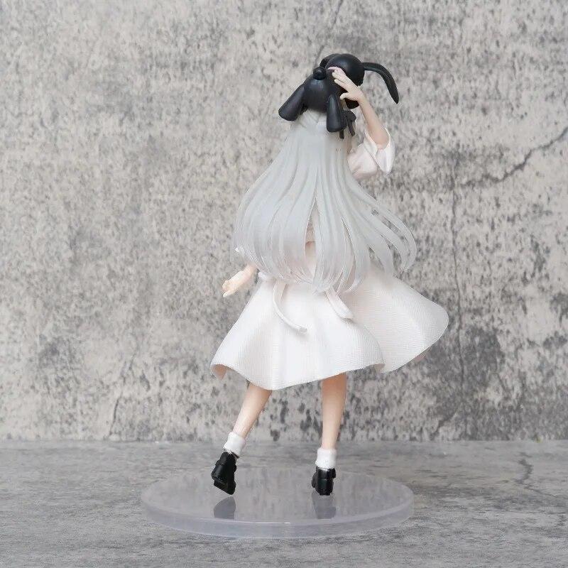 Anime Kasugano Sora Kawaii Girl White Dress Standing PVC Collection Model Figure Toy