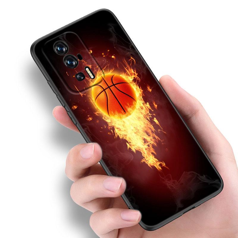 Basketball Basket Black Silicone Phone Case For Xiaomi Redmi 7A 8A 9A 10A 11A 9C 10C 12C 13C 11 Prime A1 A2 + 12 4G Note 9T 12R