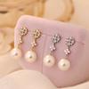 Simple Autumn and Winter Pearl Earrings for Women  Sweet Fairy Style  Light Luxury and High-end Earrings