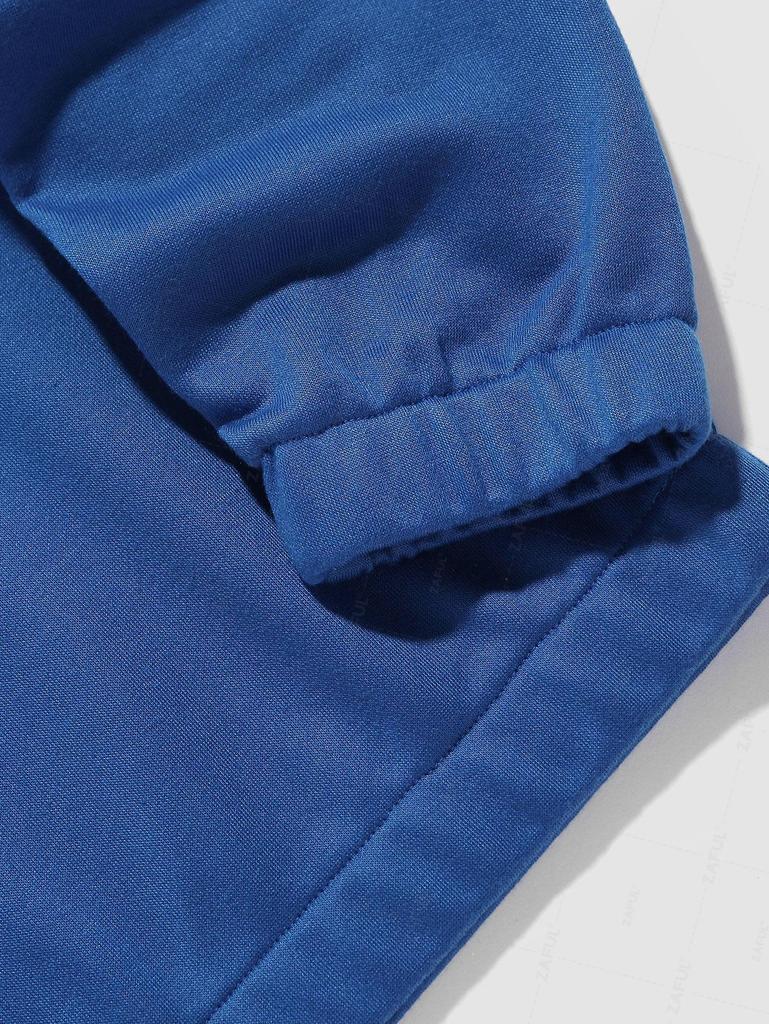 ZAFUL Толстовка-пуловер с цветными блоками и этническим геометрическим принтом на молнии