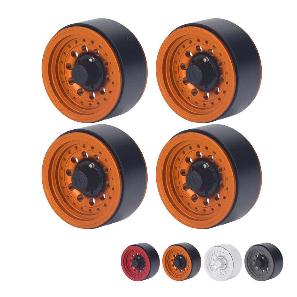 4PCS RC Beadlock Wheel Rim Set 1,9 дюймов Алюминиевый сплав 1/10 RC Автомобильная ступица колеса для осевого SCX10 I II II