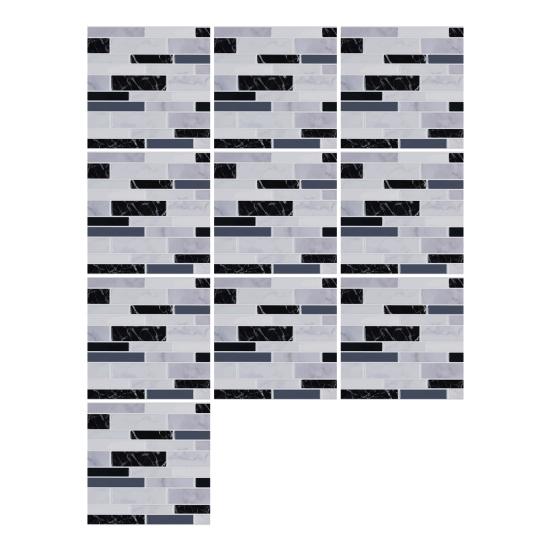 10 листов Мраморная наклейка на стену Водонепроницаемая ПВХ Самоклеящаяся Декоративная наклейка Дом Ванная Кухня Фартук Отклеивающаяся наклейка на стену