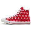 Chuck Taylor All Star Canvas Full Print Stars High Top Skate Shoes Unisex Sneakers White Red 168807C