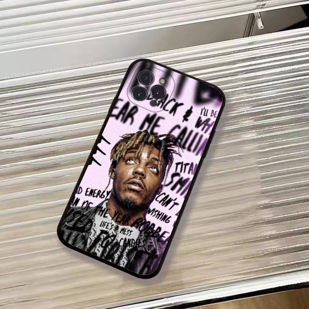 Чехол для телефона Juice W-Wrld Американский рэпер Для iPhone 17, 16, 15, 14, 13, 12, 11 Plus, Pro Max, Другие Мягкий Черный Чехол
