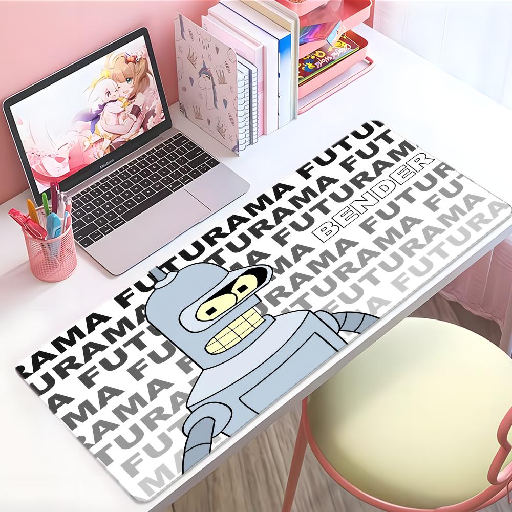 Funny Sci Fi Cartoon Ffuturama Mouse Pad Large Thick Desk Pad Stitched Edges Gaming Mouse Mat For Pc