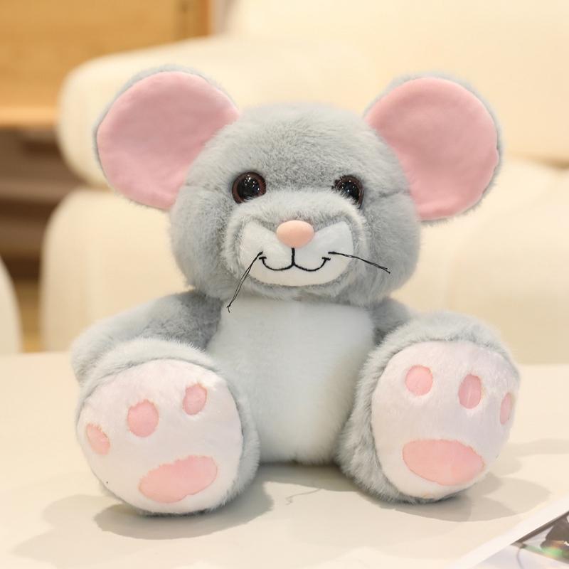 Cute Big-Footed Wildlife Plush Toy Cartoon Bear Elephant Cat Doll Soft Hippo Rabbit Horse Pillow Mouse Raccoon Panda Stuffed Toy