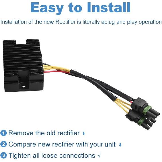 Compatible with 278001554 Voltage Regulator Rectifier Seadoo GTX RFI 800CC 1998 1999 2000 2001 2002, Seadoo GTX DI 951CC 2000 2001 2002 2003, Seadoo