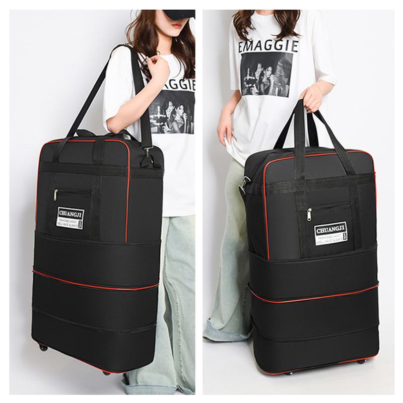1/2/3 слоя 4/5 колес дорожная сумка водонепроницаемый портативный дорожный чемодан на колесиках сумка-переноска унисекс расширяемые складные сумки-оксфорды для багажа