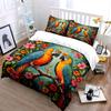 Colorful Parrots Wall Art Trio Multiple sizes kid's and adults' bedroom Exquisite 3PC bedding set gift