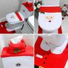 Cute Christmas Toilet Seat Covers Santa Claus Bathroom Mat Xmas Supplies for Home New Year Navidad Gift Decor 2026