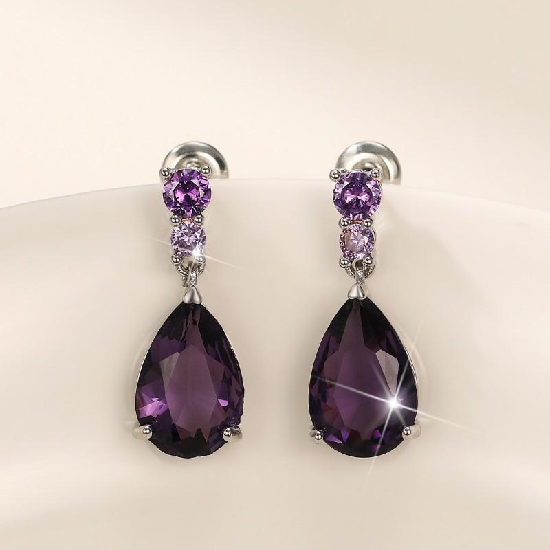 Huitan 2022 Тренд Цветные Висячие Серьги с Кубическим Цирконием для Женщин Роскошная Мода Универсальные Женские Серьги Свадебные Украшения