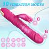 Вибратор-кролик, вибратор для точки G, клиторальный вибратор, водонепроницаемый, перезаряжаемый, реалистичный силиконовый вибратор с 3 толчками, 10 режимами вибрации, секс-игрушки для женщин