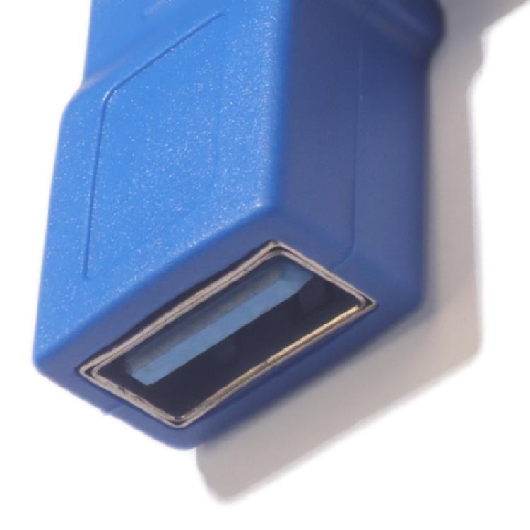 Угловой USB 3.0 адаптер-удлинитель 90 градусов, Male to Female, 5 Гбит/с, для ноутбука, компьютера, принтера, камеры