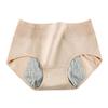 Period Underpants Mid Waist Solid Color Leak Prevention Butt-lifted Good Breathability Elastic Quick-drying