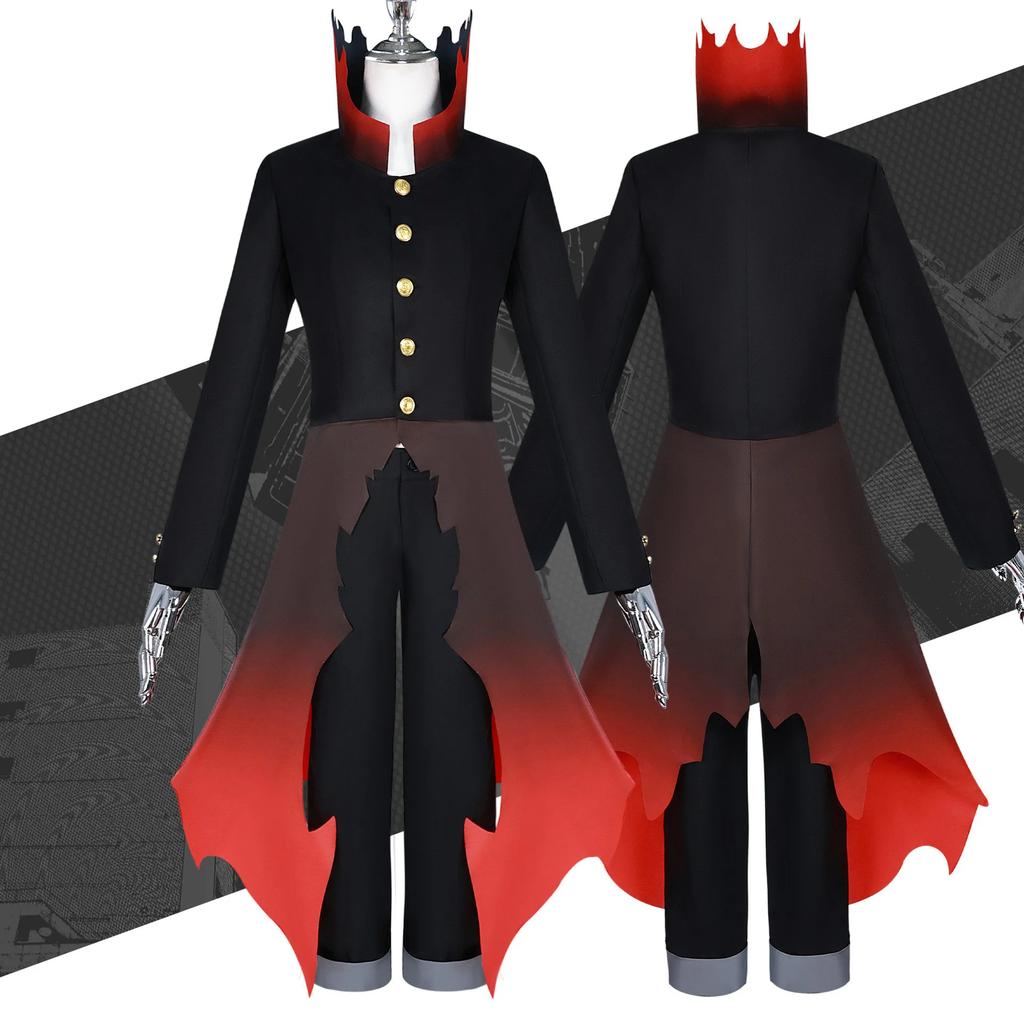 Аниме Костюм Полумаска Татуировка Данда Кэн Такакура Кэн Окарун Косплей Наклейка Турбо Режим Красный Плащ Хэллоуин Вечеринка Мужские Наряды