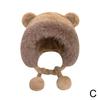 Cute Bear Ears Hat Winter Warm Caps Fashion Korean Style Plush Fisherman Hat Windproof Cold Protection Outdoor Cycling Fishing