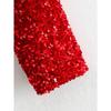 Fashion Holiday Tie-front Sequined Jacket for Women Y2K Shiny Chic Cropped Coat Female Elegant Long Sleeve Lady Party Outerwear