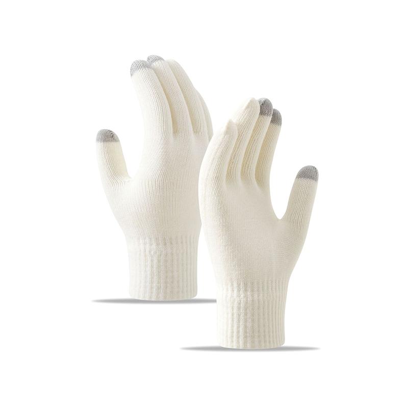 Winter Touch Screen Gloves Women Men Warm Stretch Knit Mittens Imitation Wool Full Finger Guantes Female Crochet Thicken