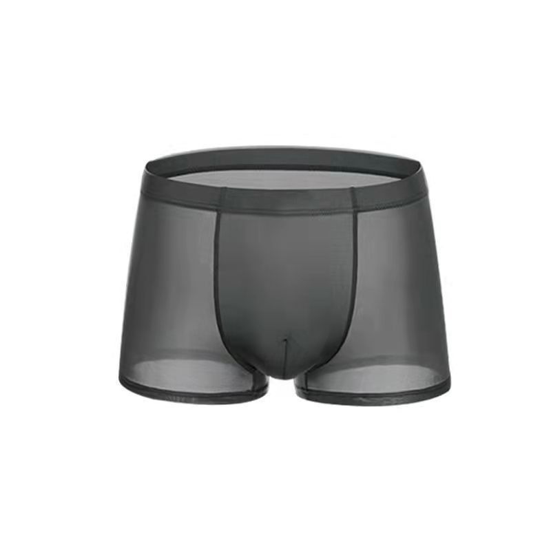 1 шт. мужские шорты-боксеры из ледяного шелка, мужские трусы, бесшовное нижнее белье, мужские трусы, ультратонкие дышащие трусы