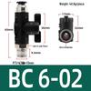 Pneumatic Hand Valve Set with Quick-Plug Connectors BUC 4/6/8/10mm
