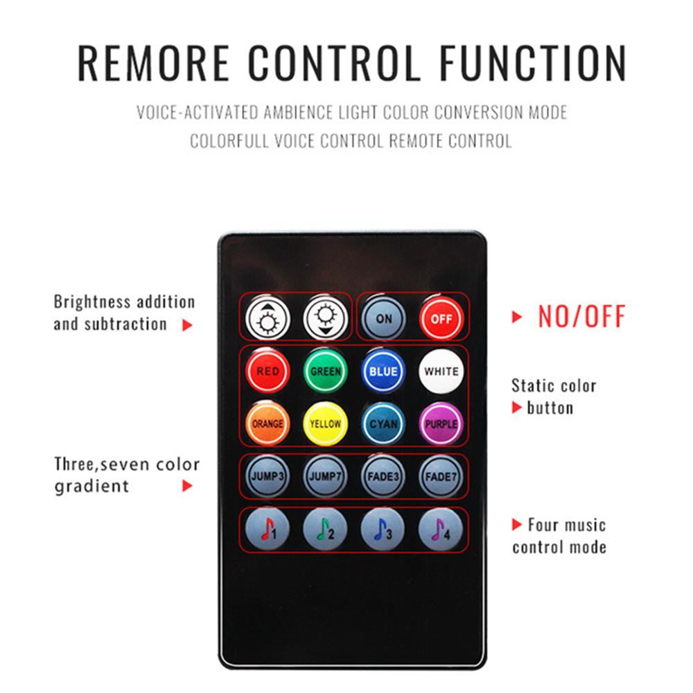 Part Accessories RGB 72LED Lights Car Interior Floor Decor Atmosphere Strip Lamp