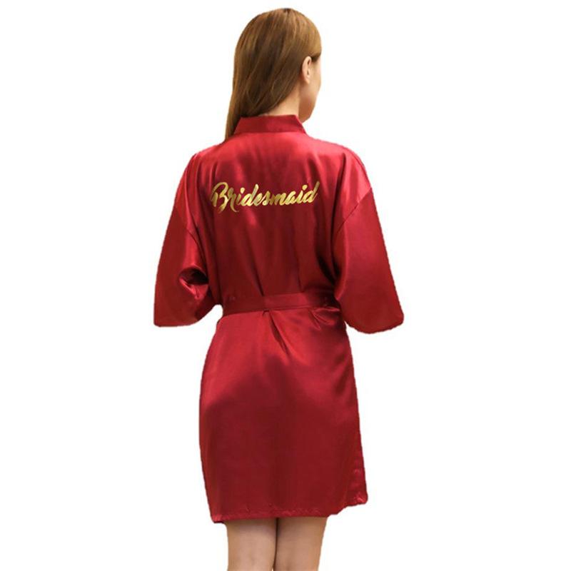 Женский летний тонкий домашний халат с буквенным принтом, короткое атласное кимоно, утренний халат со шнуровкой