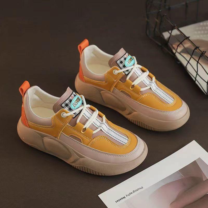 Новые женские туфли в моде ретро повседневная обувь импортная торговля удобная платформа модная женская мода цветное сочетание доска обувь женская