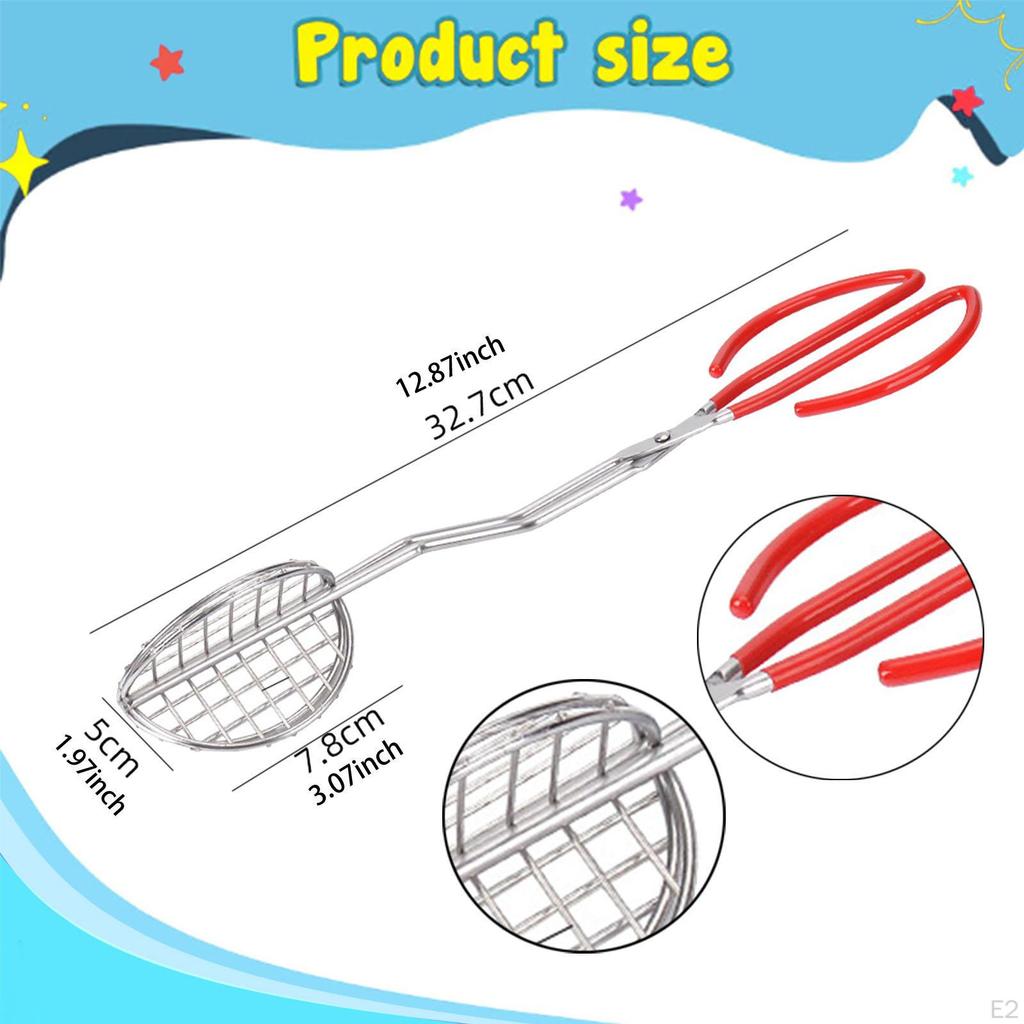 Taco Case Tong Kitchen Tool Gadget Frying Sturdy Cooking Press Stainless Steel for Friends